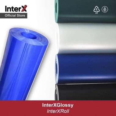 InterX PP Fiber Roll Penutup Pagar Tekstur Glossy Ekstra Tebal Biru