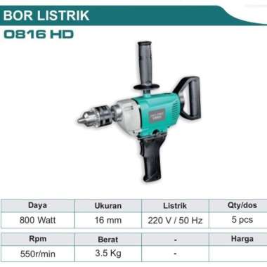 NRT-PRO 0816 HD Mesin Bor Listrik Besi 16 mm Mixer Pengaduk Cat 0816HD BEST SELLER Multicolor