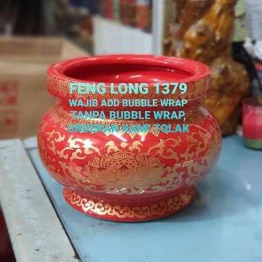 Hiolo Keramik TERATAI MERAH CABE 7"