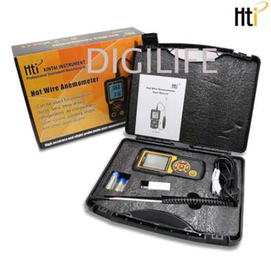 Hot Wire Anemometer HTI HT-9830 Thermal Wind Speed Flow Meter HT9830 CFM CMM Air Velocity HT 9830 US
