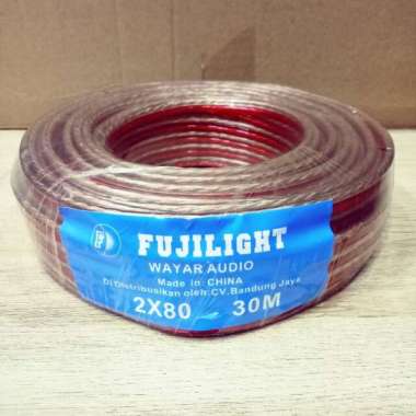 Kabel Wayar Audio Transparan Ukuran 2x80 Per Roll 30 Meter Fujilight