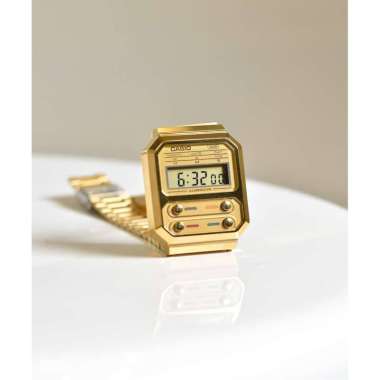 CASIO Vintage Retro Classic A100WE Gold Original Jam Tangan Unisex