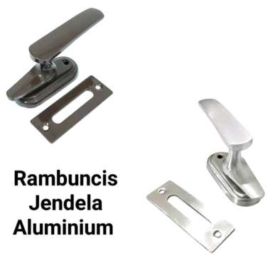 Rambuncis Kunci jendela Aluminium Kayu / Gerendel Handle Kunci Slot COKLAT