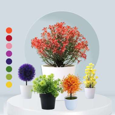 OEM ONE-C617 C621 Hiasan Bunga Plastik Artifisial Bunga Camelia Pajangan Dekorasi Ruang Tamu / Ornam