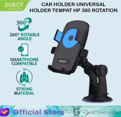 Robot RT-CH01 Car Holder Universal 360 Rotation Holder Mobil Tempat HP