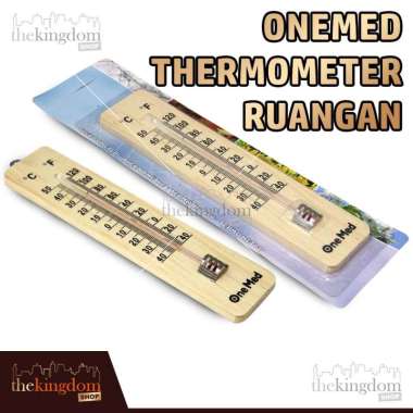 Onemed Thermometer Ruangan Kayu Alat Pengukur Suhu Termometer Dinding