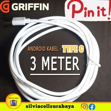 Griffin Kabel Data Universal 3 Meter Cable Usb Charger Hp tipe type c
