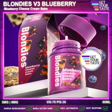 Liquid Blondies V3 Blueberry Cheese Cream Bake 60ML Freebase by IDJ 8MG 60ML