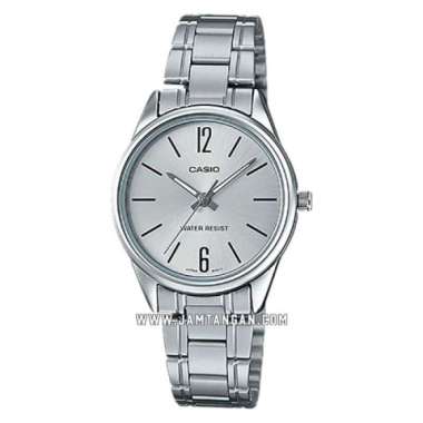 Casio Ltp-V005D-7Budf Sier Dial Stainless Steel Strap
