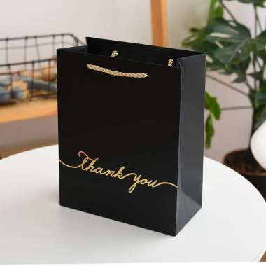 Paperbag Kecil Lucu Gift bag Thank You Tas Kado Goodie Bag Black