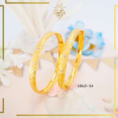 GELANG KERONCONG EMAS ASLI KADAR 16K (700) GELANG EMAS KERONCONG UKIR CANTIK MODEL TERBARU GELANG KE