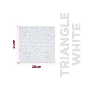 Goto Brick Wallpaper Dekorasi Sticker Dinding Foam Batu Bata 3D TRIANGEl W35x35