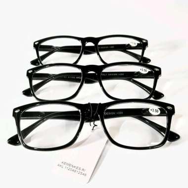 kacamata baca plus cateye untuk pria dan wanita +2,75 hitam