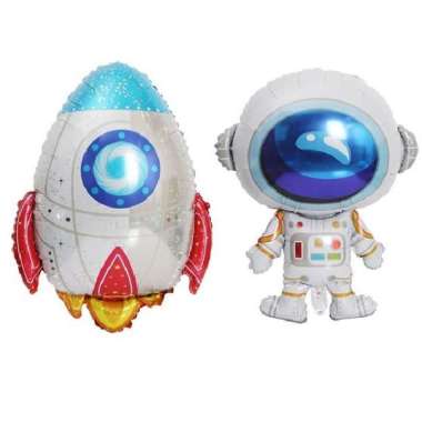 Balon Foil Mini Rocket / Astronot / Roket Rocket