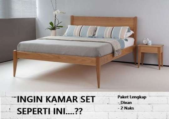 Kamar Set Jati Model Minimalis Tempat Tidur Jati Lengkap Terbaru Murah - Divan 120x200 Divan 120x200