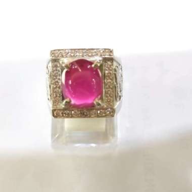 Cincin Pria Mirah Ruby Emas Putih 750