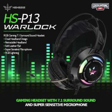 NYK HS-P13 Warlock Nemesis RGB USB 7.1 50mm Surround Gaming Headset