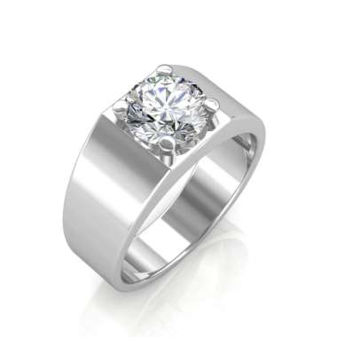 1901 Jewelry Cincin Silver Berlian Swarovski Pria