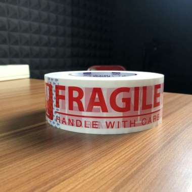 LAKBAN FRAGILE / JANGAN DIBANTING PANJANG 300 YARD Putih