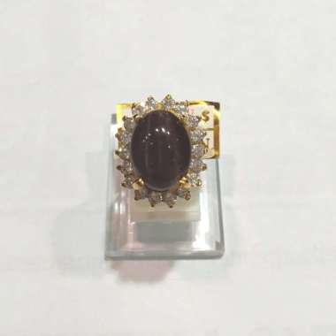 Cincin Wanita Lady Diana Cat's Eye Mata Kucing Emas Kuning 700