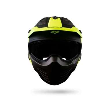 JPX Full Face MX-726R XXL Black Doff/Yellow
