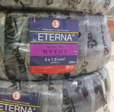 Kabel ETERNA NYYHY Hitam Serabut 3X2.5 @50Meter