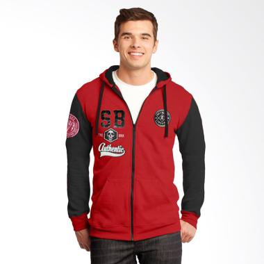 Fantasia Authentic Skyblue Jaket Hoodie Pria - Merah