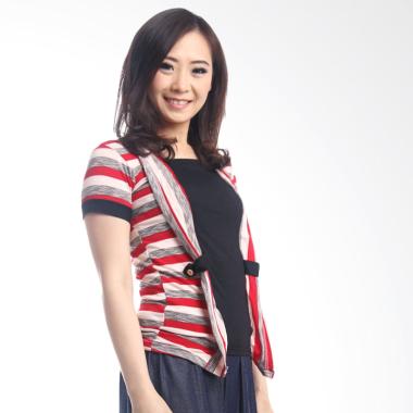 MISS MATCHING Blus Sarra Atasan Wanita - Merah