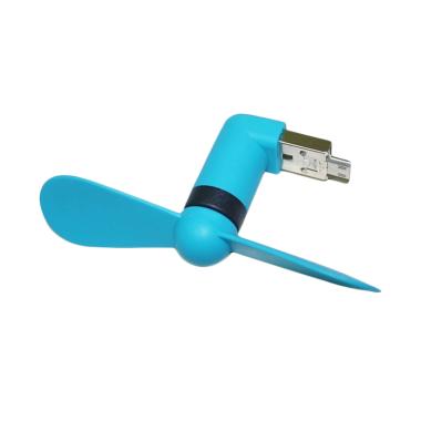 Mini Fan USB OTG Kipas Angin Portable - Biru