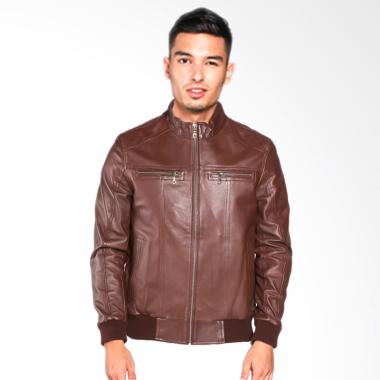 KALONG JKD 011 Mens Lamb Skin Waisted Knitting Rib Jaket Pria