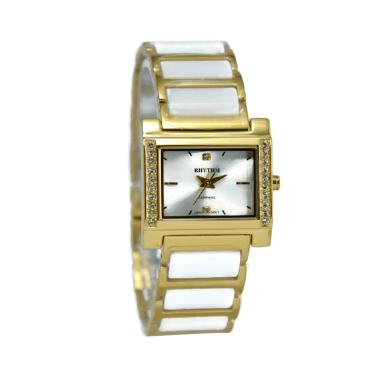 Rhythm F1209T04 Jam Tangan Wanita - Gold Kombinasi Putih