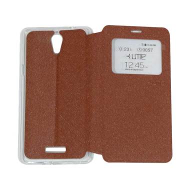 UME Flipshell / Flip Cover Casing f ... Handphone / View - Brown