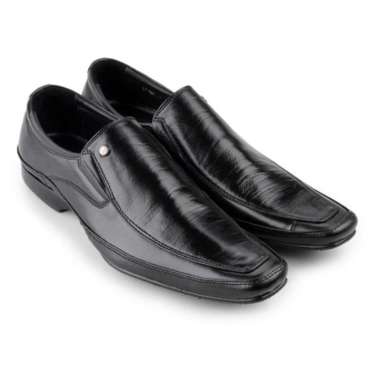 Marelli Sepatu Pantofel Pantofel Pria Kulit Asli Devano - Black 44 Hitam