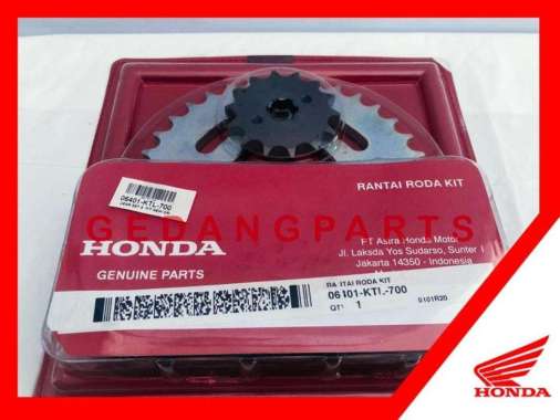 GEAR SET GIR SET GEAR PAKET CHAIN KIT SUPRA FIT NEW ORI 06401-KTL-700 Silver