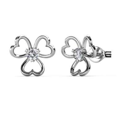 Tri Love Earrings - Anting Crystal by Her Jewellery - Rose Gold