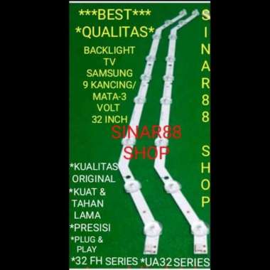 BACKLIGHT TV 9 K 9KANCING 3 VOLT 32 INC SAMSUNG UA32FH4003 LAMPU LED