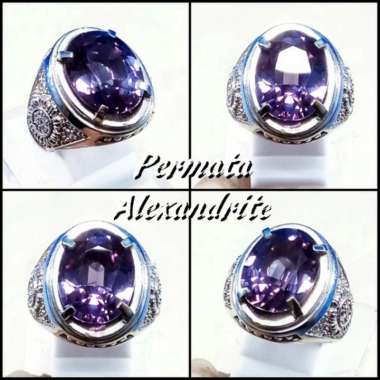 CINCIN BATU AKIK PERMATA CUTING ALEXANDRITE CHANGE COLOUR MEWAH DAN ELEGAN RING 10