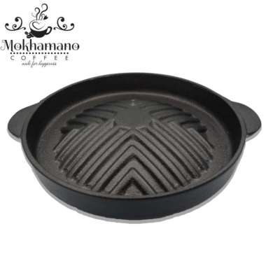 GRAND BBQ ROUND GRILL PAN WAJAN PANGGANGAN BULAT BBQ MULTI FUNGSI Hitam