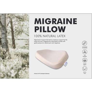 Dunlopillo Migrain Pillow 45x26x8 cm ( Spesialisasi untuk sakit kepala / migrain )