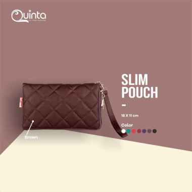 DOMPET PANJANG SLIM POUCH BY QUINTA COKLAT