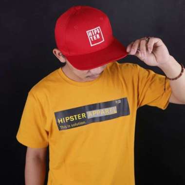 HIPSTER Topi skaters casual style BLACK RED