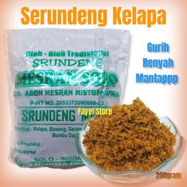 Serundeng Kelapa Manis Srundeng Solo Mesran Makanan