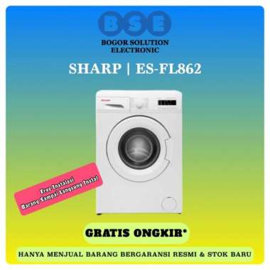 Mesin Cuci Sharp ES-FL862 Front Loading - Putih