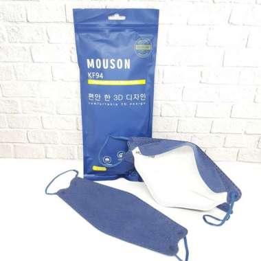 Masker KF94 Mouson 4Ply Warna / Mask KF 94 Mouson 4 Ply (Warna,Dewasa,Galaxi) isi 10 1010 DARK BLUE