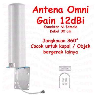 Antena Signal Outdoor OMNI Kapal 360 12Dbi 2G 3G 4G 900 1800 2100