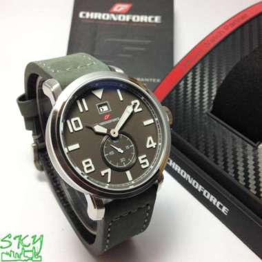 CHRONOFORCE CF 5213-2MS,T - Jam Tangan Pria Kulit Original - Green