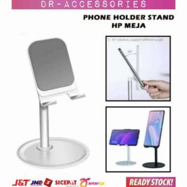 Holder Meja Stand Holder hp Aluminium Dudukan Folding Dekstop K1 Putih warna