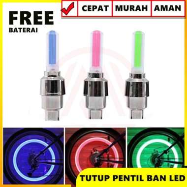 TUTUP PENTIL LED RODA LAMPU LED MOTOR MOBIL SEPEDA SENSOR GERAK 1PCS Merah warna