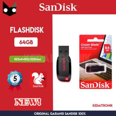 Flashdisk Sandisk Cruzer Blade 64GB USB 2.0 - USB Sandisk 64GB