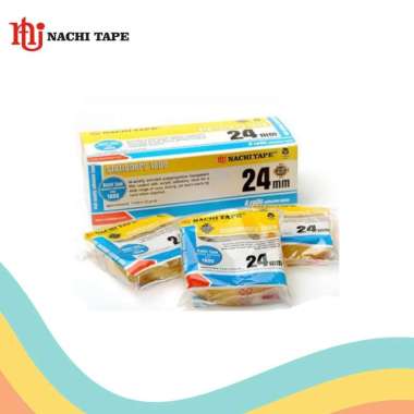 Nokida Isolasi Bening Nachi 24 mm x 72 Yard [1 Inchi] / Solatip Sedang Nachi / Lakban Transparan Nac